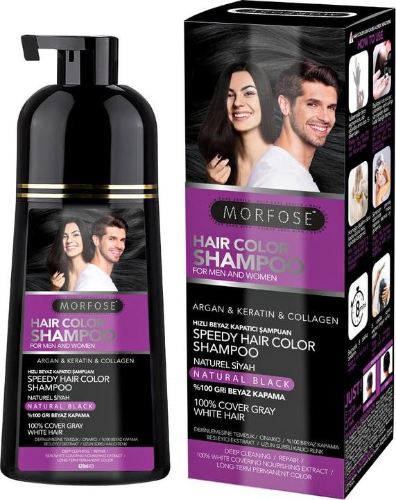 Actual product image Morfose Hair Color Shampoo 420ml (420 ml, Liquid shampoo)
