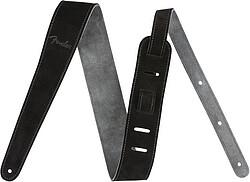 Actual product image Fender 2 Suede Strap, Black/Gray, Rev.