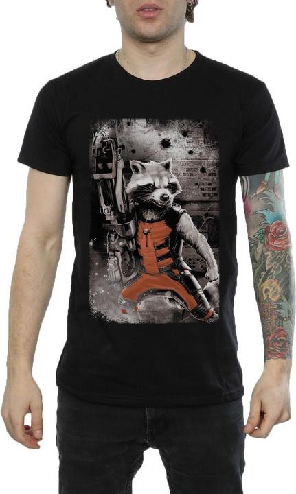 Immagine prodotto Guardians of the Galaxy Camicia in cotone Standing Rocket Raccoon (L)