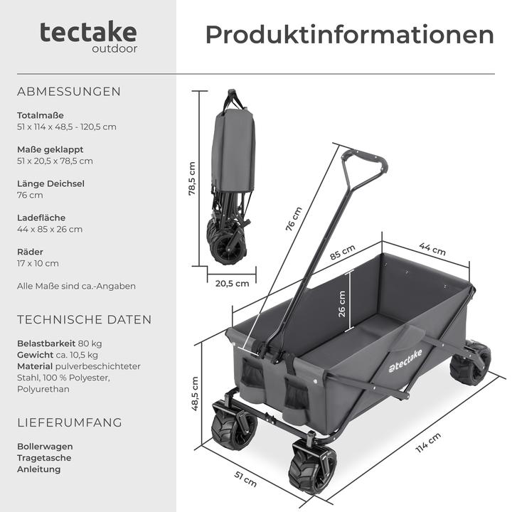 Actual product image tectake Foldable handcart