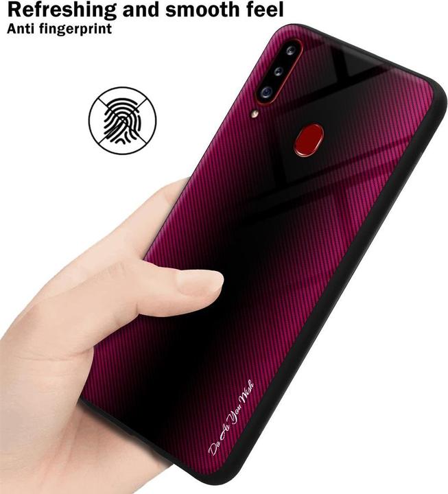 Produktbild Cadorabo TPU Gestreiftes Glas Cover (Samsung Galaxy A20s)