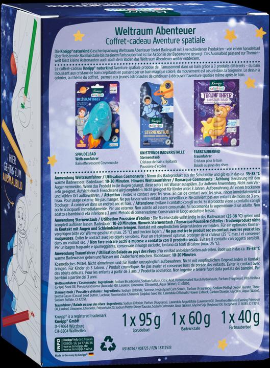 Image du produit Kneipp Coffret cadeau Naturkind Aventure spatiale (Bombe de bain)