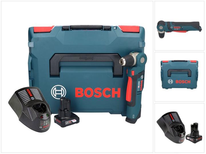 Produktbild Bosch Professional Bosch GWB 12V-10 Akku Winkelbohrmaschine 12V + L-Boxx + 1x Akku 6,0Ah + 1x Ladegerät (Akkubetrieb)