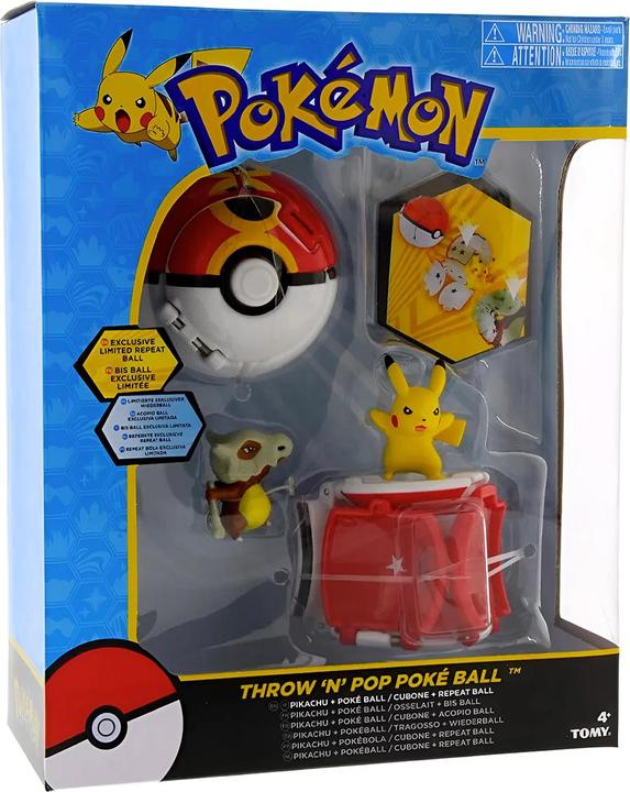 Pokémon Wurfball-Set mit einem Pokeball Pikachu und Poke Ball