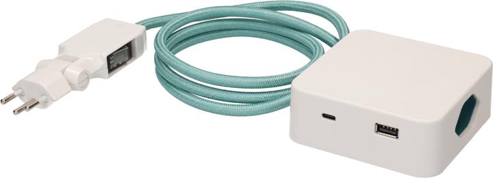 Produktbild Max Hauri maxTEX Cube (3 x, USB-A, USB-C, Typ 13, 2 m)