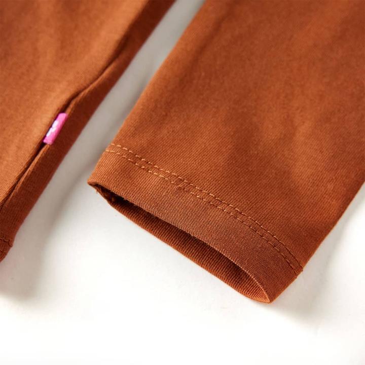 Immagine prodotto VidaXL Camicia da bambino a maniche lunghe Cognac 92,Materiale: 95 % cotone. 5 (92)