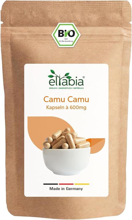Produktbild Eltabia Bio Camu Camu Kapseln | Hochdosiert 84mg Tagesdosis | 100% natürliches Vitamin C (200 Stück, Kapseln)