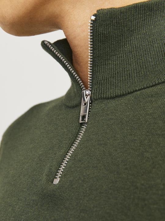 Actual product image Jack & Jones Plain knitted jumper with half zip Knitted jumper with half zip (M)