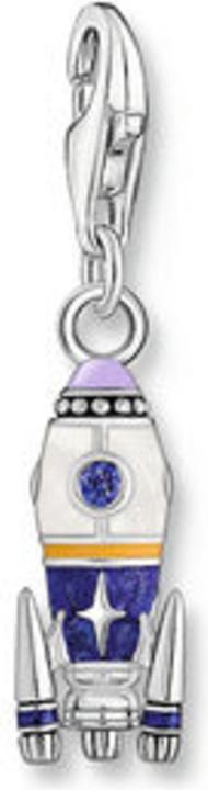 Immagine prodotto Thomas Sabo Ciondolo Charm Rocket con smalto a freddo colorato Argento annerito (Argento 925, Smalto)