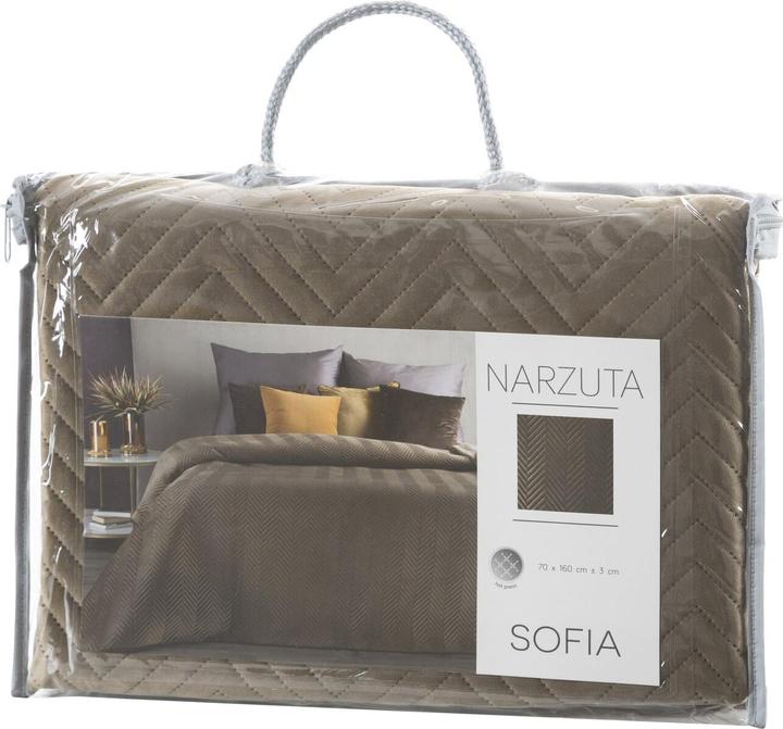 Immagine prodotto Eurofirany Copripoltrona EUROFIRANAY PREMIUM SOFIA in velluto morbido e opaco, trapuntato a spina di pesce (70 x 160 cm)