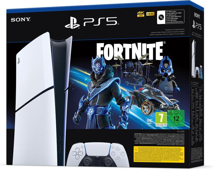 Actual product image Sony PlayStation 5 Digital Edition - Fortnite Cobalt Star Bundle