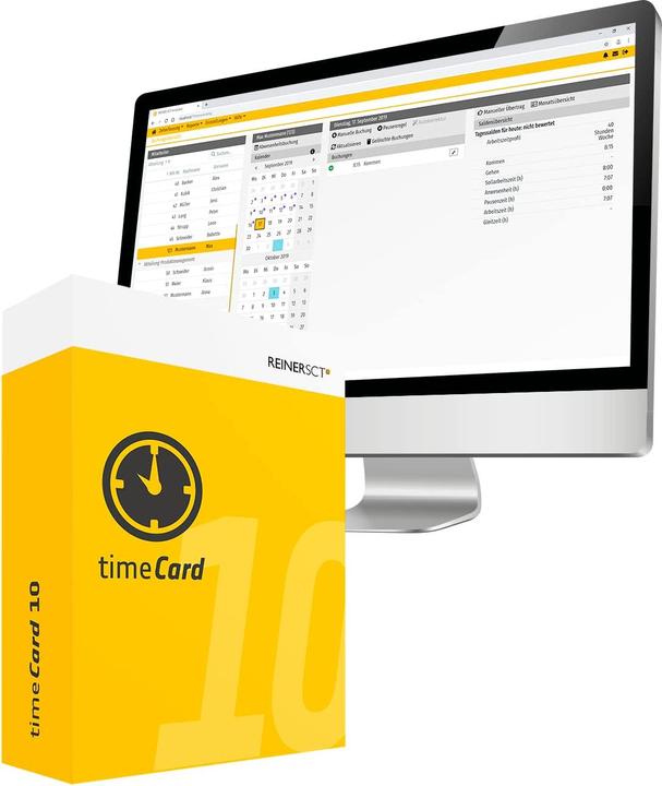Actual product image ReinerSCT Time recording employee license timeCard 10 1 year for 100u