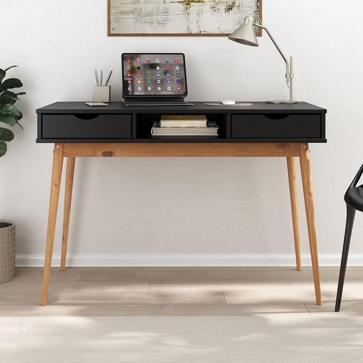 Actual product image IDIMEX Desk with 2 drawers STEFANO