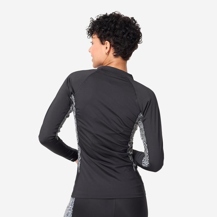 Image du produit Nabaiji Tee shirt manches longues zippé aquagym aquabike Femme - Phoebe noir (38)