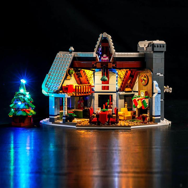 Actual product image BrickBling LED light set for LEGO Santa's visit (10293)