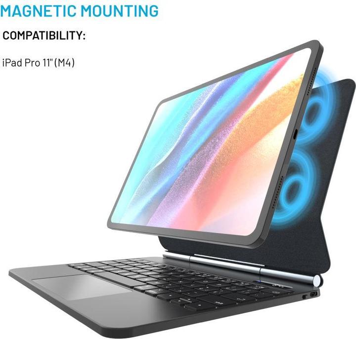 Actual product image Fixed Typee for Apple iPad Pro 11" M4 2024, EN, black