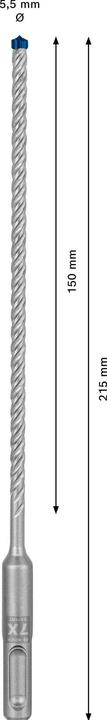 Image du produit Bosch Professional Zubehör Foret marteau Expert SDS plus-7X, 5,5 x 150 x 215 mm (5,5 mm)