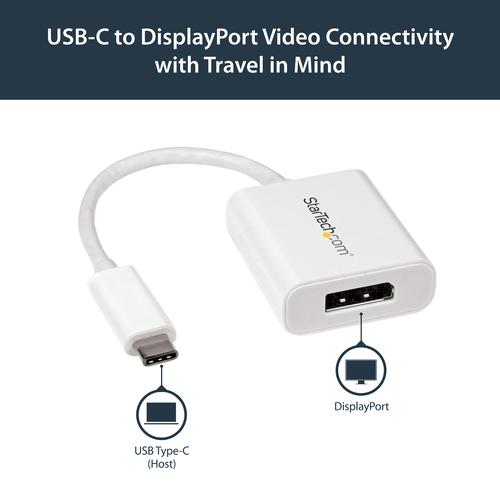 Immagine prodotto StarTech USB-C ADATTATORE ALLA porta di visualizzazione (DP, 18 cm)