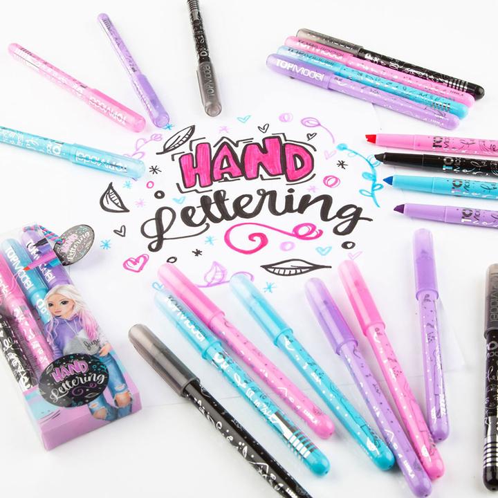 Produktbild Depesche Handlettering Set Top Model (Schwarz, Violett, Pink, Türkis, 4 x)