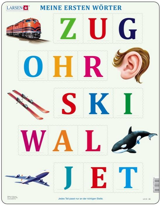 Actual product image Larsen Puzzle Cadre - Apprendre à épeler (en Allemand) (15 pieces)