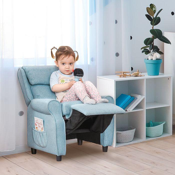 Produktbild Swisshandel24 Kindersofa Kindercouch Kindersessel Stuhl Liegesofa verstellbar mit Fussstütze für 3-5 Jahre Jungen (Kindersessel)