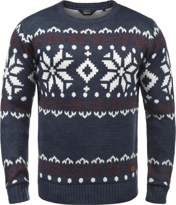 Image du produit Solid Norwig Pull En Grosse Maille Pull-Over Tricot Pour Homme Avec Encolure Rond (M)