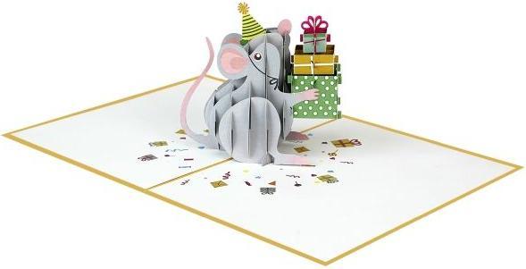 Actual product image MU Classic 3D Pop-Up Geburtstags Glückwunschkarte - Maus (1 pcs.)