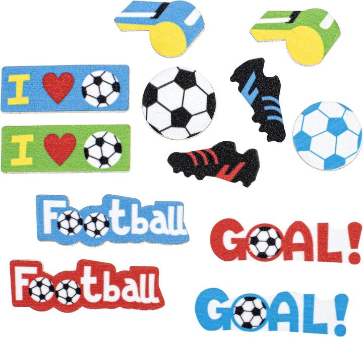 Produktbild Glorex Moosgummi Sticker Fussball 29-teilig, selbstklebend