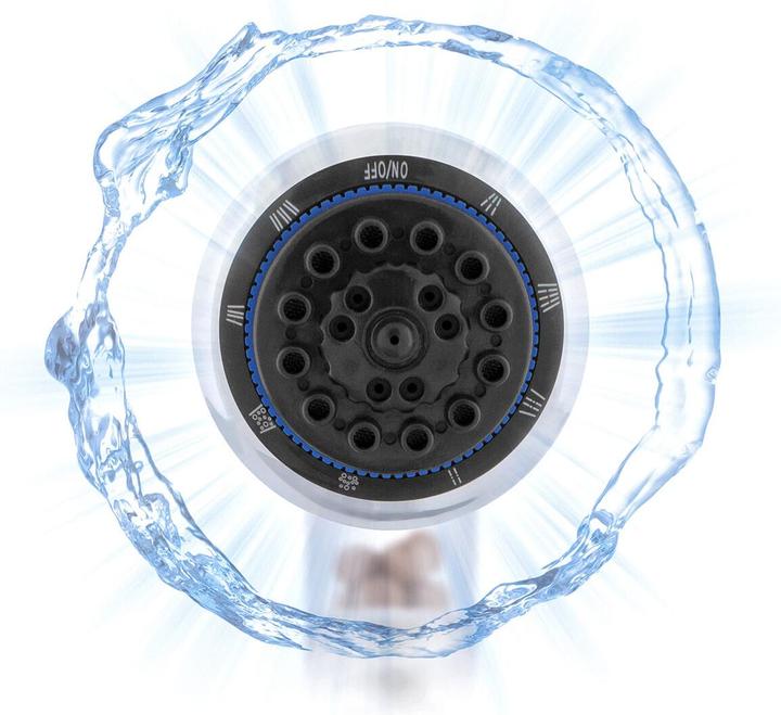 Produktbild InnovaGoods Multifunktionaler Mineral-Öko-Duschkopf mit Germanium und Turmalin Pearal (8 Strahlarten)