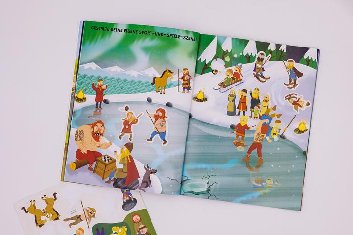 Produktbild Mein grosses Abenteuer-Stickerbuch - Wikinger (Deutsch, Joshua George, Ed Myer, Anna Taube, Loewe Kreativ, 2022)