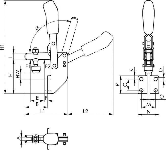 Actual product image Amf Vertical clamp (37 mm)