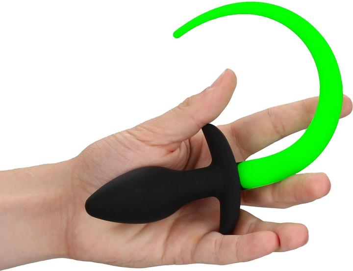 Actual product image Ouch! Puppy Tail plug - Glow in the Dark
