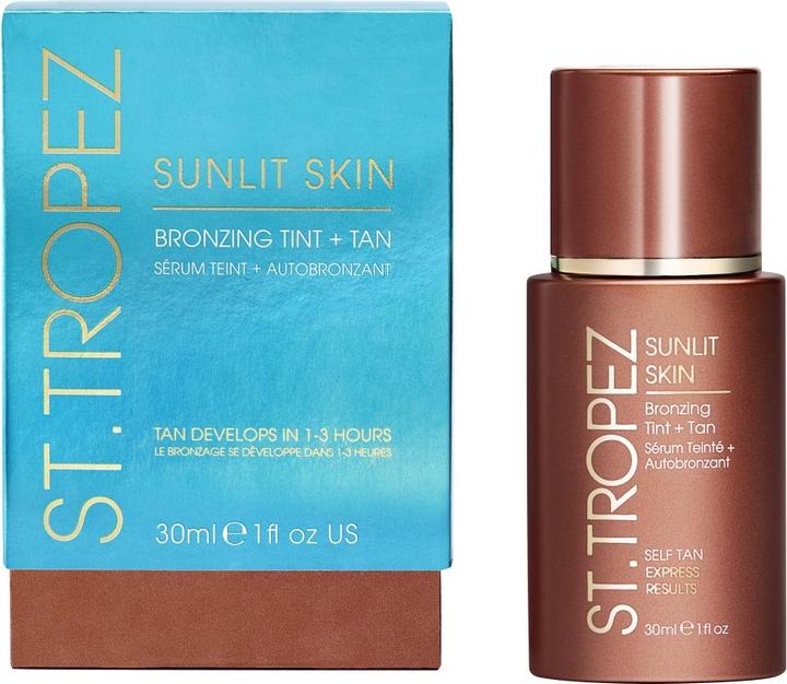 St. Tropez - Sunlit Skin Tint + Tan Serum (Selbstbräunungsserum, 30 ml)