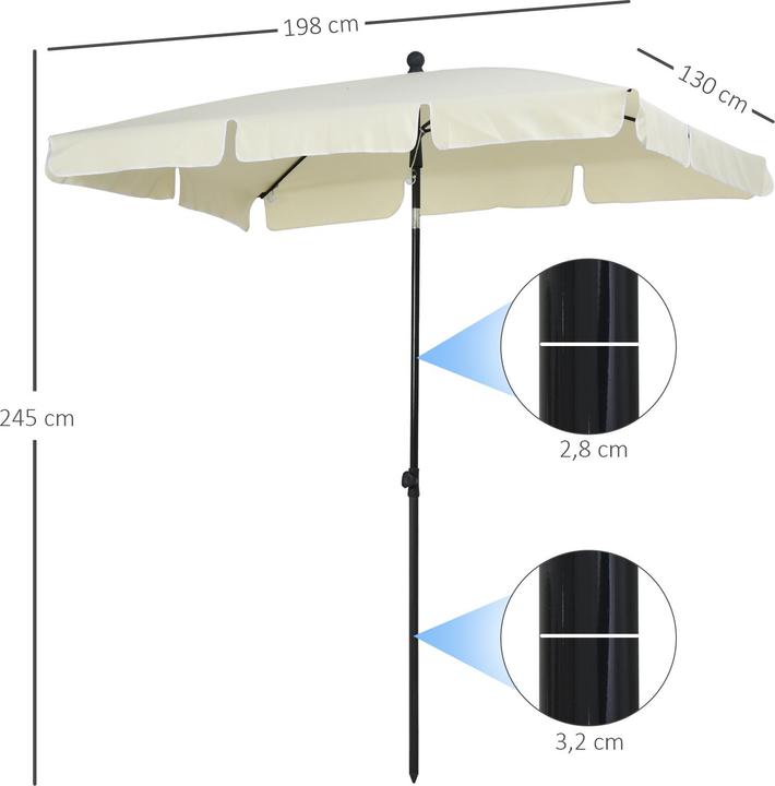 Produktbild Outsunny Sonnenschirm (1.25 m)