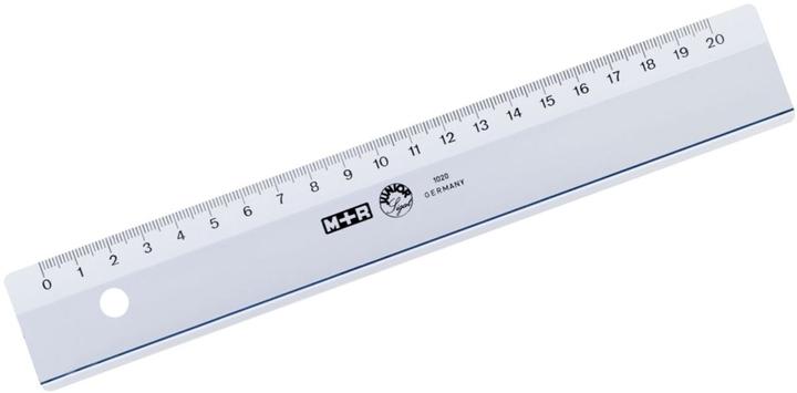 Actual product image M+r Ruler wide 20cm smoke grey (20 cm)