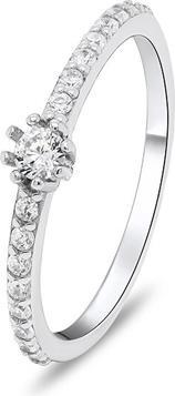 Brilio Silver - Gentle silver ring with zircons RI023W - Circuit: 58 mm (58)