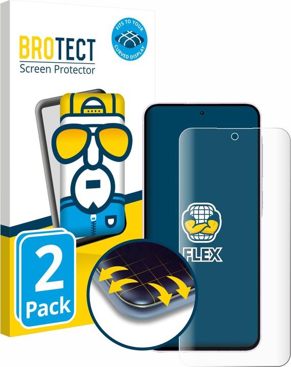Productafbeelding BROTECT Fullscreen Schutzfolie Displayschutz Folie Klar Transparent (2 Stuk, Samsung Galaxy A56)