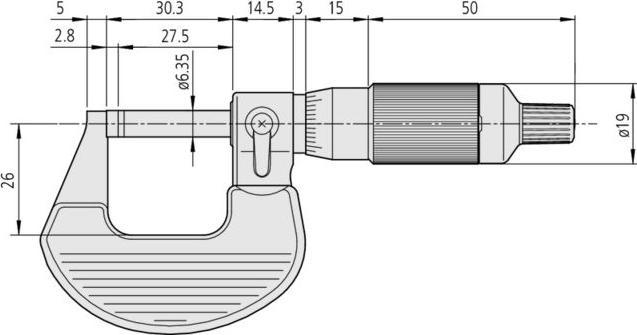 Produktbild Mitutoyo Mikrometer (2.50 cm)