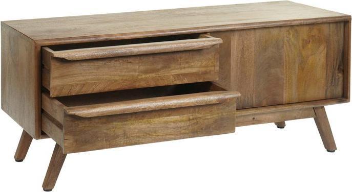 Produktbild Mendler TV-Rack HWC-L96, Massiv-Holz Mango 46x110x35cm
