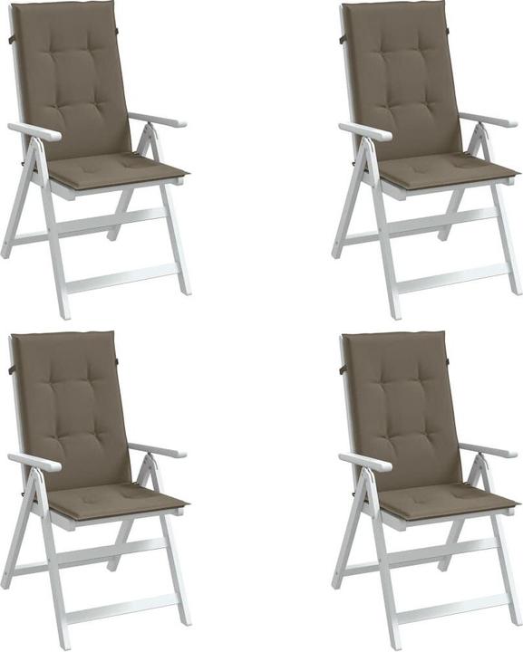 Produktbild VidaXL Hochlehner-Auflagen 4 Stk. Stoff (120 x 50 x 4 cm)