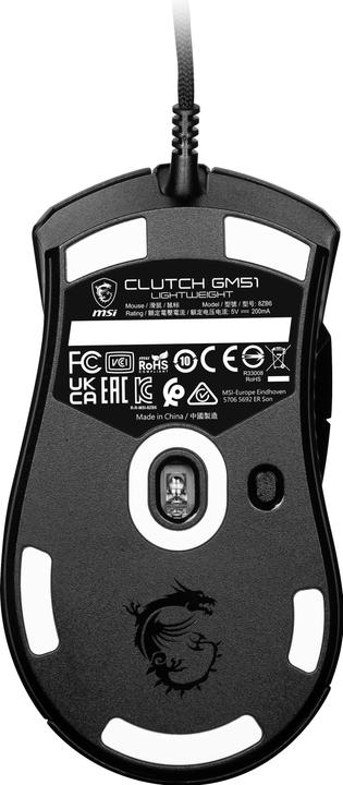 Produktbild MSI CLUTCH GM51 LIGHTWEIGHT mouse Right-hand USB Type-A Optical 26000 DPI (Kabelgebunden)