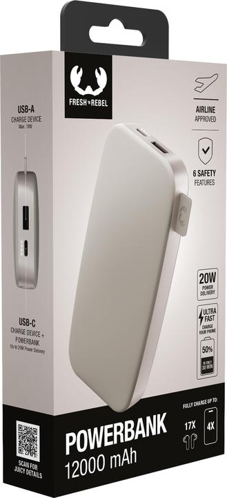 Actual product image Fresh'N Rebel Powerbank (12000 mAh, 20 W, 44.40 Wh)