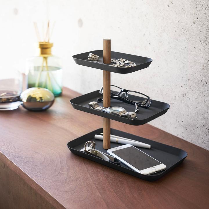 Actual product image Yamazaki 3-stöckiger Schmuckständer mit drehbaren Ablagen RIN