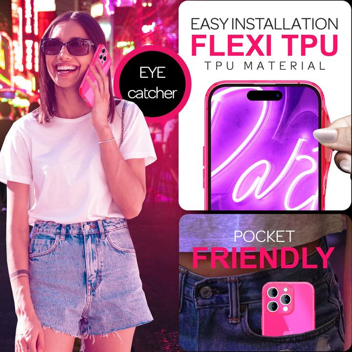 Produktbild Nalia Klar Transparente Neon Silikon Hülle (Apple iPhone 16 Pro Max)