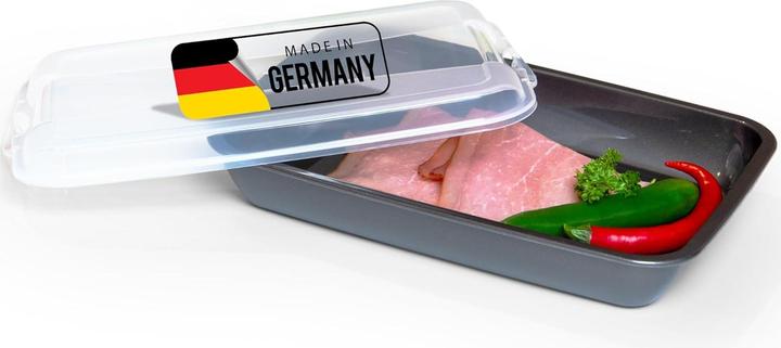 Produktbild Novaliv Anthrazit Premium Aufschnittbox mit Transparentem Deckel, Frischhaltedosen für Wurst & Käse