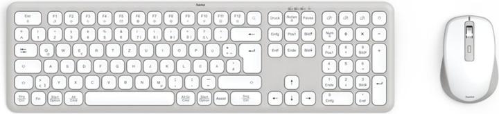 Image du produit Hama WK-550 Ensemble clavier et souris sans fil blanc (DE, Sans fil)
