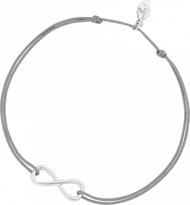 Armband INFINITY, 14 K Weissgold, Grau (0.50 cm, Synthetikband, 14 K Weissgold (585) rhodiniert)
