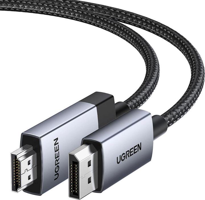 Image du produit Ugreen DP119 25491 Câble DisplayPort vers HDMI 4K 60Hz 3m - Gris (3 m, DisplayPort, HDMI)