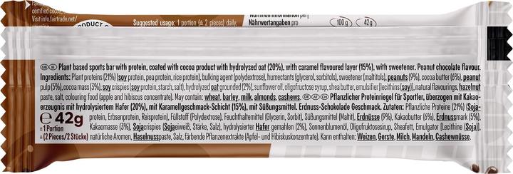 Actual product image Powerbar Protein+Vegan Bar Peanut Chocolate 42 g (Peanut Choc, 2 pcs., 44 g)
