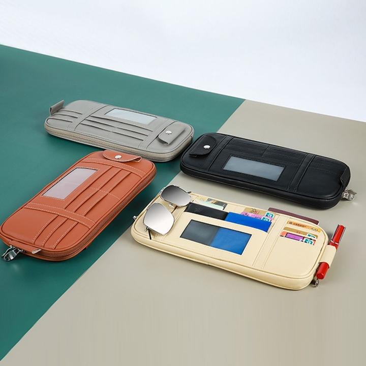 Produktbild König Design Sonnenblenden Organizer Auto Kfz Sonnenblendentasche Aufbewahrung Kreditkarten